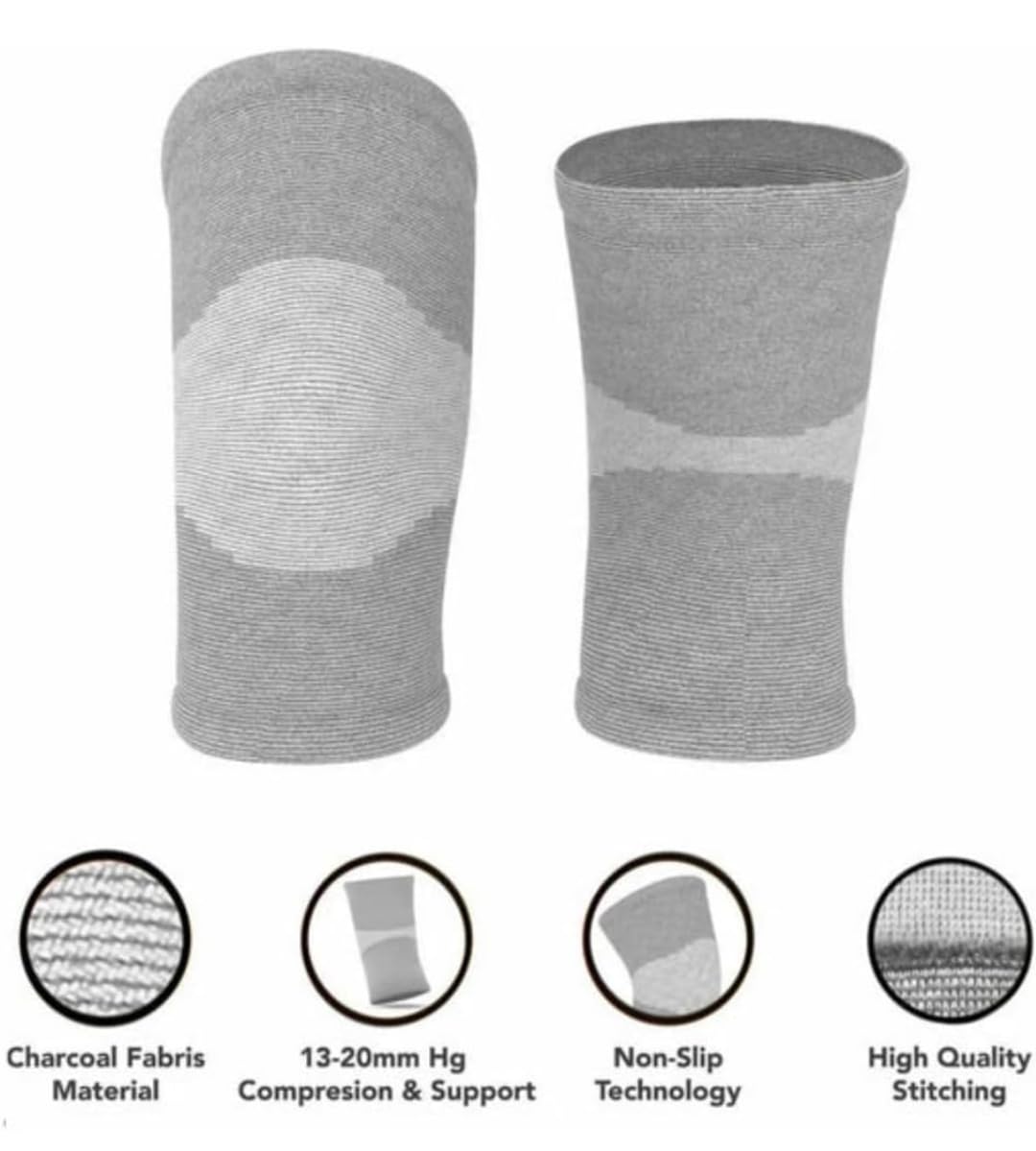 Bamboo Yarn Knee Brace for Men & Women — Pain Relief & Gym Support