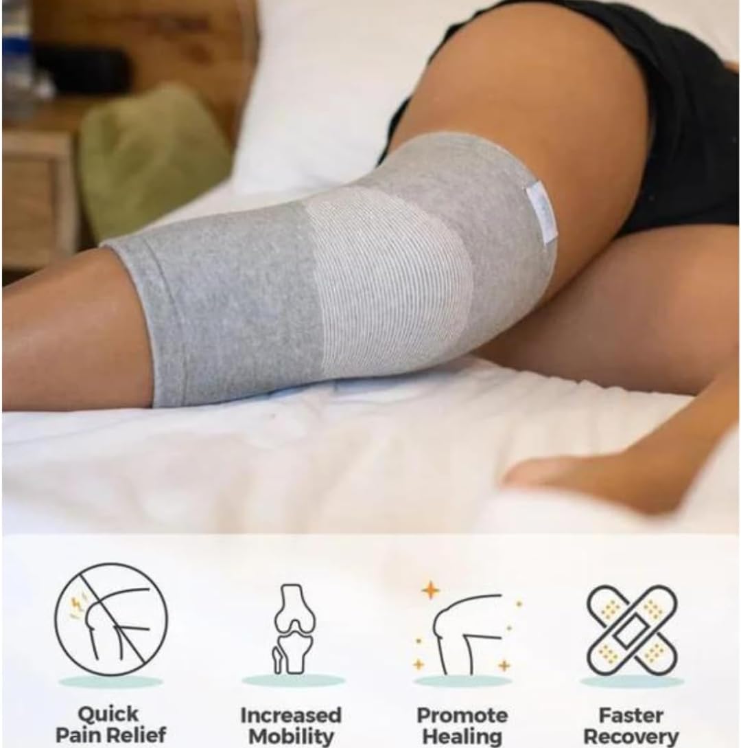 Bamboo Yarn Knee Brace for Men & Women — Pain Relief & Gym Support