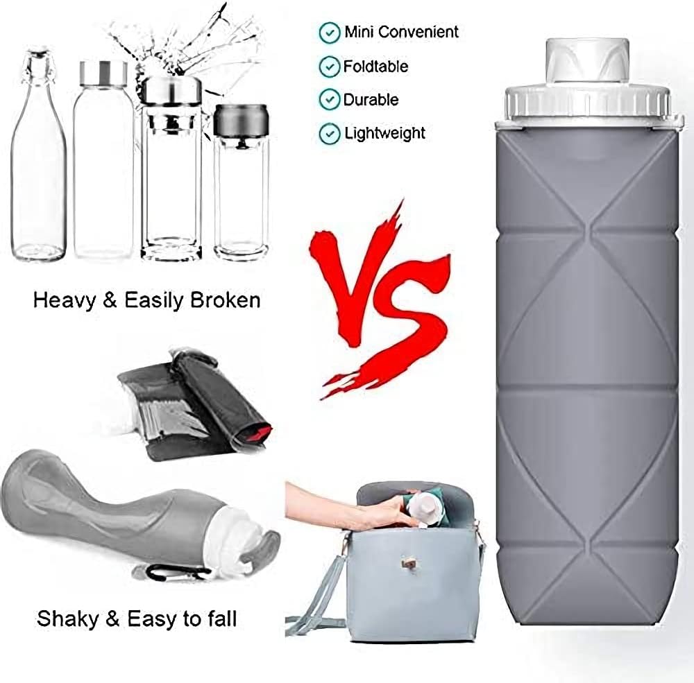 Collapsible Sports Water Bottle – Leakproof, BPA-Free Silicone | RAREDEALs