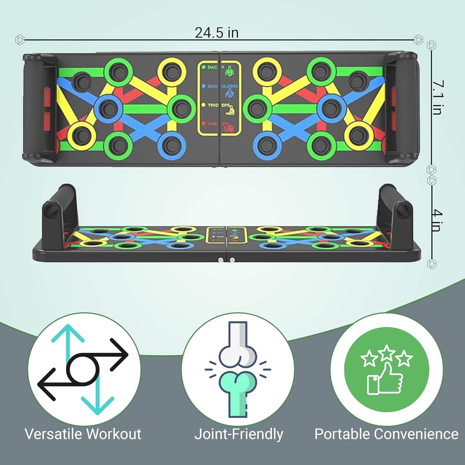 Foldable Push Up Stand Board — Multifunctional Home Gym Equipment