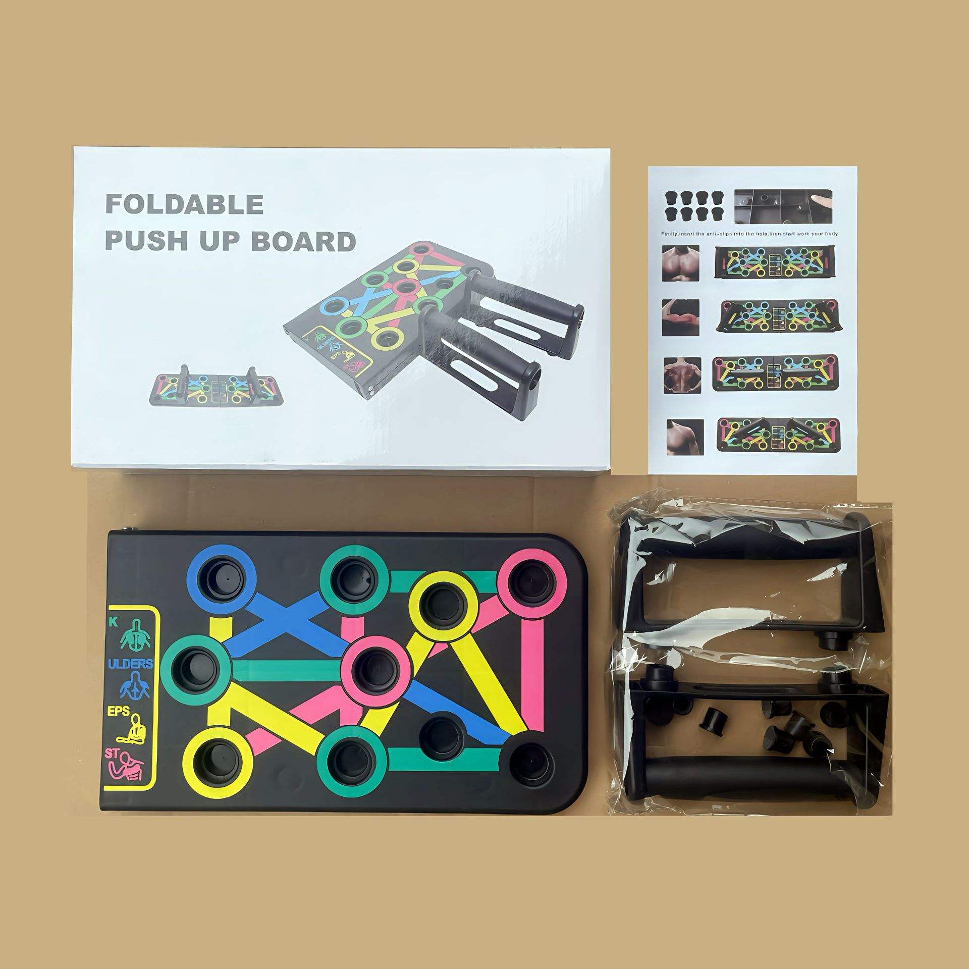 Foldable Push Up Stand Board — Multifunctional Home Gym Equipment