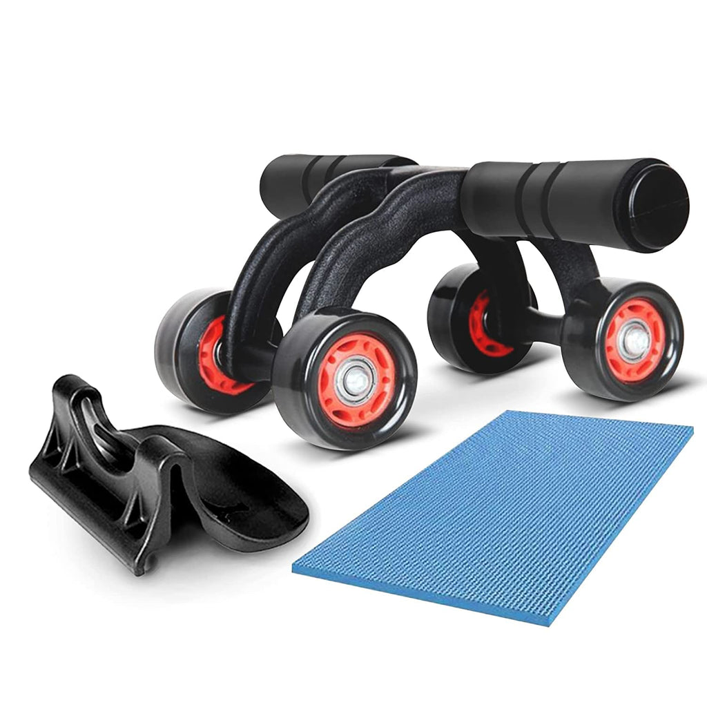 Peyx 4 Wheel Ab Roller with Knee Mat — Core Strength Training