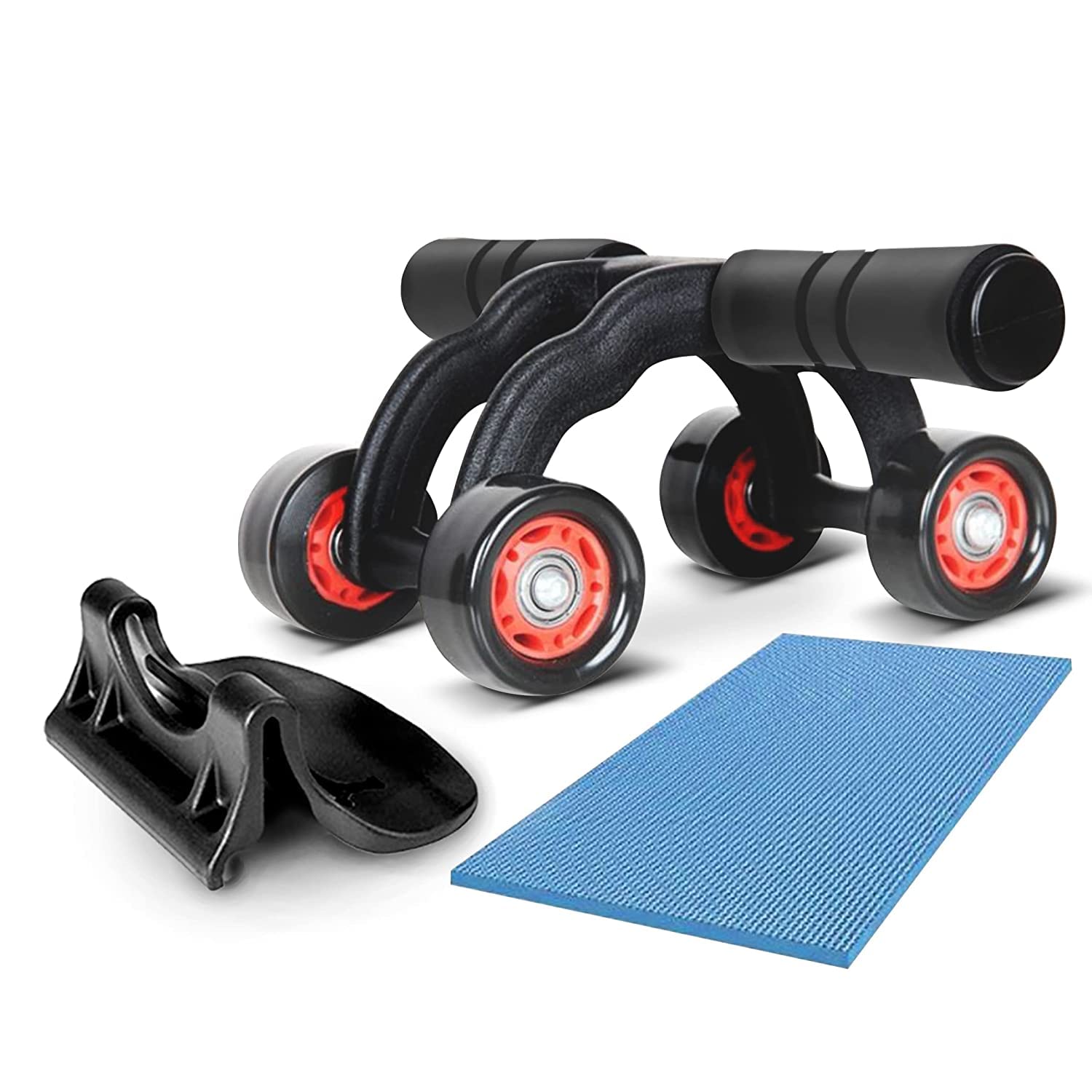 Peyx 4 Wheel Ab Roller with Knee Mat — Core Strength Training